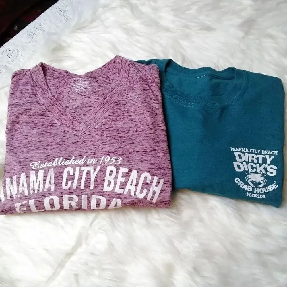 Two souvenir T-shirts Men's Sz L